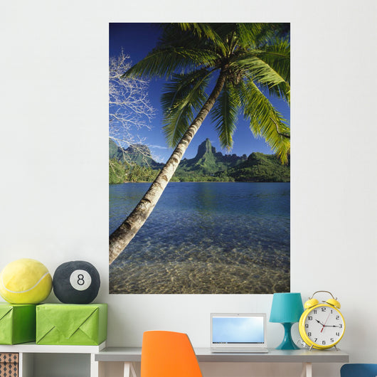 Scenic View Of Clear Bay And Palm Trees Wall Mural