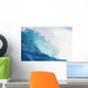 Wave Curling Over With Whitewash And A Barrel Forming Wall Mural