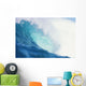Wave Curling Over With Whitewash And A Barrel Forming Wall Mural