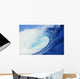 Hawaii, Side View Of Blue, Curling Wave Wall Mural