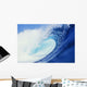 Hawaii, Side View Of Blue, Curling Wave Wall Mural