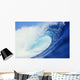Hawaii, Side View Of Blue, Curling Wave Wall Mural