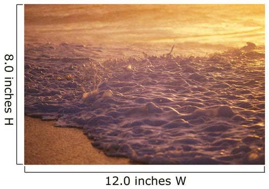 Hawaii, Sea Foam At Shoreline, Sunset Wall Mural