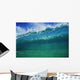 Hawaii, Green Wave At It's Peak With White Wash, Blue Sky Wall Mural