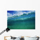 Hawaii, Green Wave At It's Peak With White Wash, Blue Sky Wall Mural