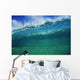 Hawaii, Green Wave At It's Peak With White Wash, Blue Sky Wall Mural