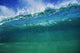 Hawaii, Green Wave At It's Peak With White Wash, Blue Sky Wall Mural