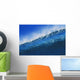 Hawaii, Bright Blue Wave At It's Peak With White Wash, Blue Sky Wall Mural