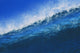Hawaii, Bright Blue Wave At It's Peak With White Wash, Blue Sky Wall Mural