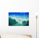 Hawaii, Green Wave Breaking Front View With Blue Skies In Background Wall Mural