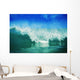 Hawaii, Green Wave Breaking Front View With Blue Skies In Background Wall Mural