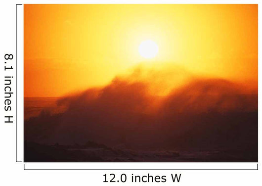 Hawaii, Big Waves At Sundown Wall Mural
