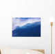 Blue Wave Curling Over Forming Barrel With White Waters Wall Mural