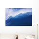 Blue Wave Curling Over Forming Barrel With White Waters Wall Mural