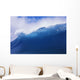 Blue Wave Curling Over Forming Barrel With White Waters Wall Mural