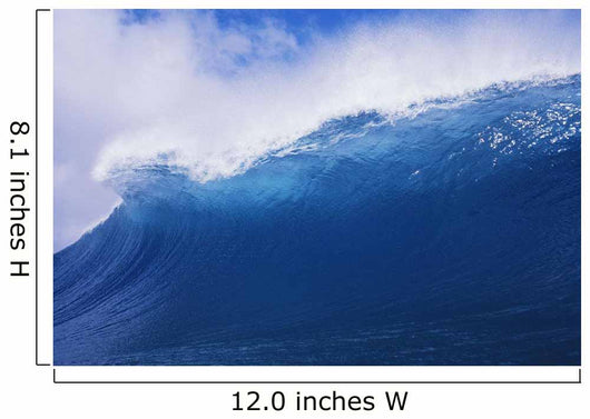Blue Wave Curling Over Forming Barrel With White Waters Wall Mural