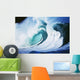 Stormy Ocean Wave Curling Over With Whitewash And A Barrel Forming Wall Mural