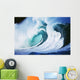 Stormy Ocean Wave Curling Over With Whitewash And A Barrel Forming Wall Mural