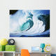 Stormy Ocean Wave Curling Over With Whitewash And A Barrel Forming Wall Mural