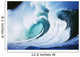 Stormy Ocean Wave Curling Over With Whitewash And A Barrel Forming Wall Mural