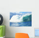 Large Green Wave Crahing, View From Side Wall Mural