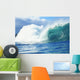 Large Green Wave Crahing, View From Side Wall Mural