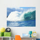 Large Green Wave Crahing, View From Side Wall Mural
