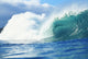 Large Green Wave Crahing, View From Side Wall Mural