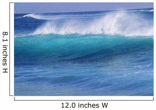Hawaii, Turquoise Wave With Windspray Flying Off The Crest Wall Mural