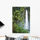 Hawaii, Big Island, Akaka Falls Surounded By Ti-Leafs And Greenery Wall Mural