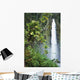 Hawaii, Big Island, Akaka Falls Surounded By Ti-Leafs And Greenery Wall Mural