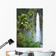 Hawaii, Big Island, Akaka Falls Surounded By Ti-Leafs And Greenery Wall Mural