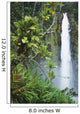Hawaii, Big Island, Akaka Falls Surounded By Ti-Leafs And Greenery Wall Mural