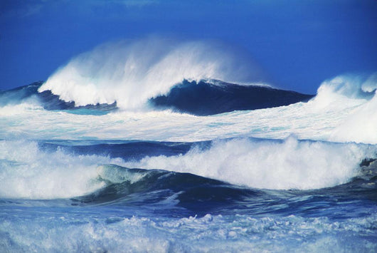 Big Waves, Stormy Water With Whitewash And Spray Wall Mural