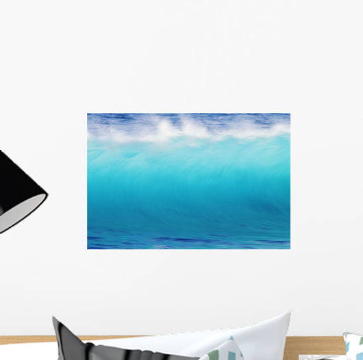 Blur Action Of Shoreline Waves Crashing Wall Mural