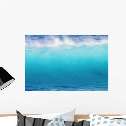 Blur Action Of Shoreline Waves Crashing Wall Mural
