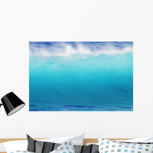 Blur Action Of Shoreline Waves Crashing Wall Mural