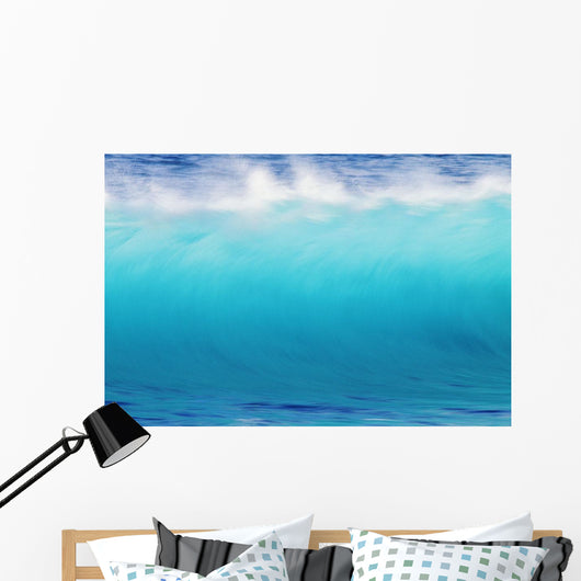 Blur Action Of Shoreline Waves Crashing Wall Mural