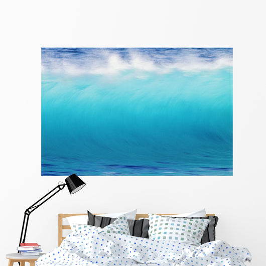 Blur Action Of Shoreline Waves Crashing Wall Mural