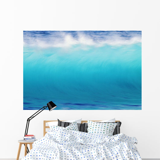 Blur Action Of Shoreline Waves Crashing Wall Mural