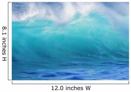 Turbulent Turquoise Wave With Windspray, Blurred Wall Mural