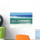 Shimmery Shorebreak Wave With Silver Waters In Foreground Wall Mural