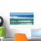 Shimmery Shorebreak Wave With Silver Waters In Foreground Wall Mural