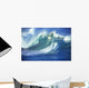 Stormy Ocean Wave Curling Over With Whitewash And A Barrel Forming Wall Mural