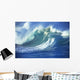 Stormy Ocean Wave Curling Over With Whitewash And A Barrel Forming Wall Mural