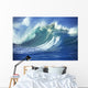 Stormy Ocean Wave Curling Over With Whitewash And A Barrel Forming Wall Mural