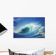 Stormy Ocean Wave Curling Over With Whitewash, View Of Barrel, Closeup Wall Mural