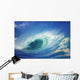 Stormy Ocean Wave Curling Over With Whitewash, View Of Barrel, Closeup Wall Mural