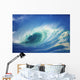 Stormy Ocean Wave Curling Over With Whitewash, View Of Barrel, Closeup Wall Mural