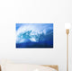 Stormy Blue Wave Crashing Over With White Wash Wall Mural
